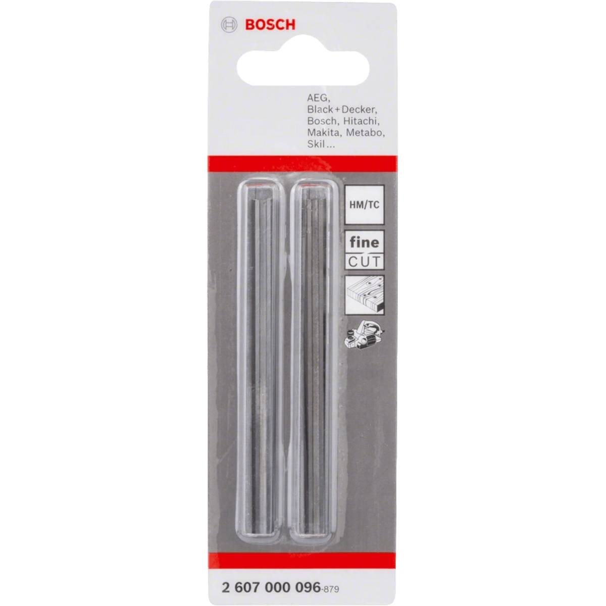 Bosch - Hobelklinge - für Weichholz, Hartholz, Holzverbundstoffe - 2 Stücke - Länge: 82 mm - Breite: 5,5 mm (2607000096)-1