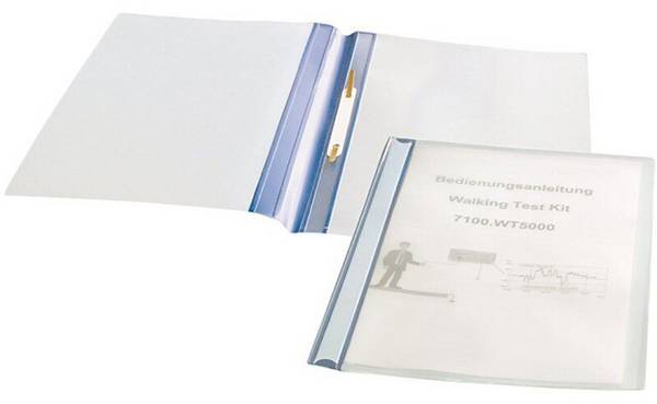 Fissaggio rapido ESD DIN A4 IDP-STAT®, blu/trasparente