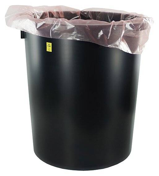 Cestino ESD, rotondo, nero, 35 litri, Ø 400 mm-0
