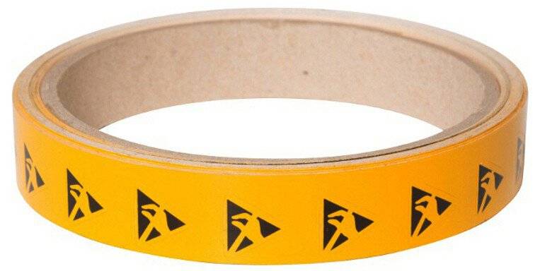 Segnale di pericolo ESDS, triangolo, lunghezza lato 12,5 mm, PVC-0