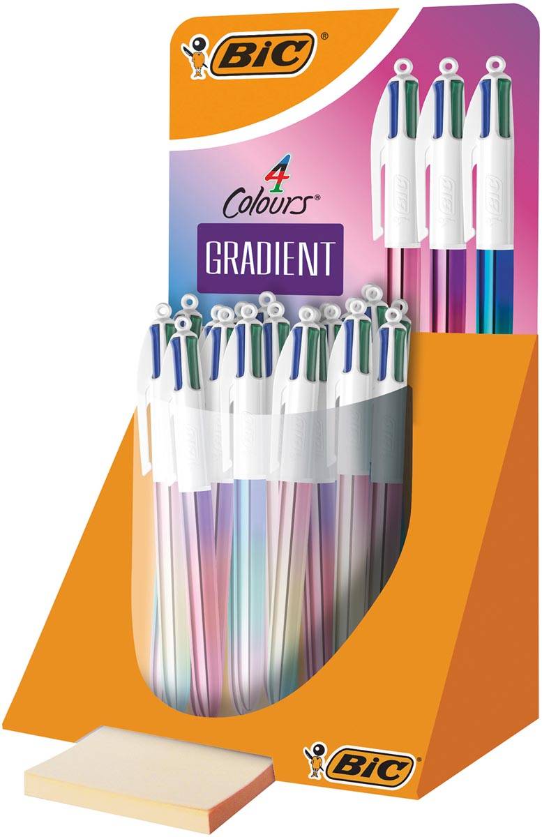 Penna 4 Colours Gradient - colori assortiti - Bic - expo 30 pezzi-0