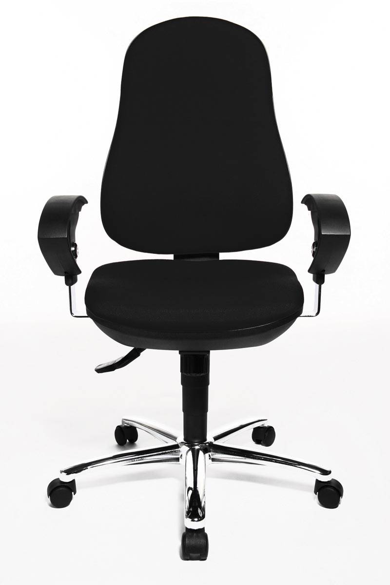 Topstar Bürodrehstuhl "Support SY Deluxe", schwarz Bezug: 100 % Polypropylen, Bandscheibensitz und Synchron - 1 Stück (8-1