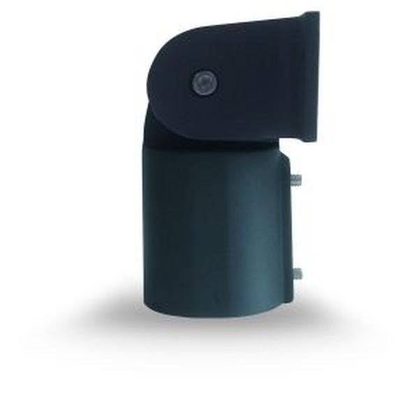 Pezzo articolato grigio scuro a forma rettangolare, orientato verticalmente, con viti di fissaggio sul lato, su sfondo bianco.