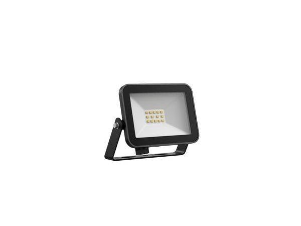 Un proiettore LED con involucro rettangolare, montabile su supporto snodabile. Adatto per illuminazione esterna.