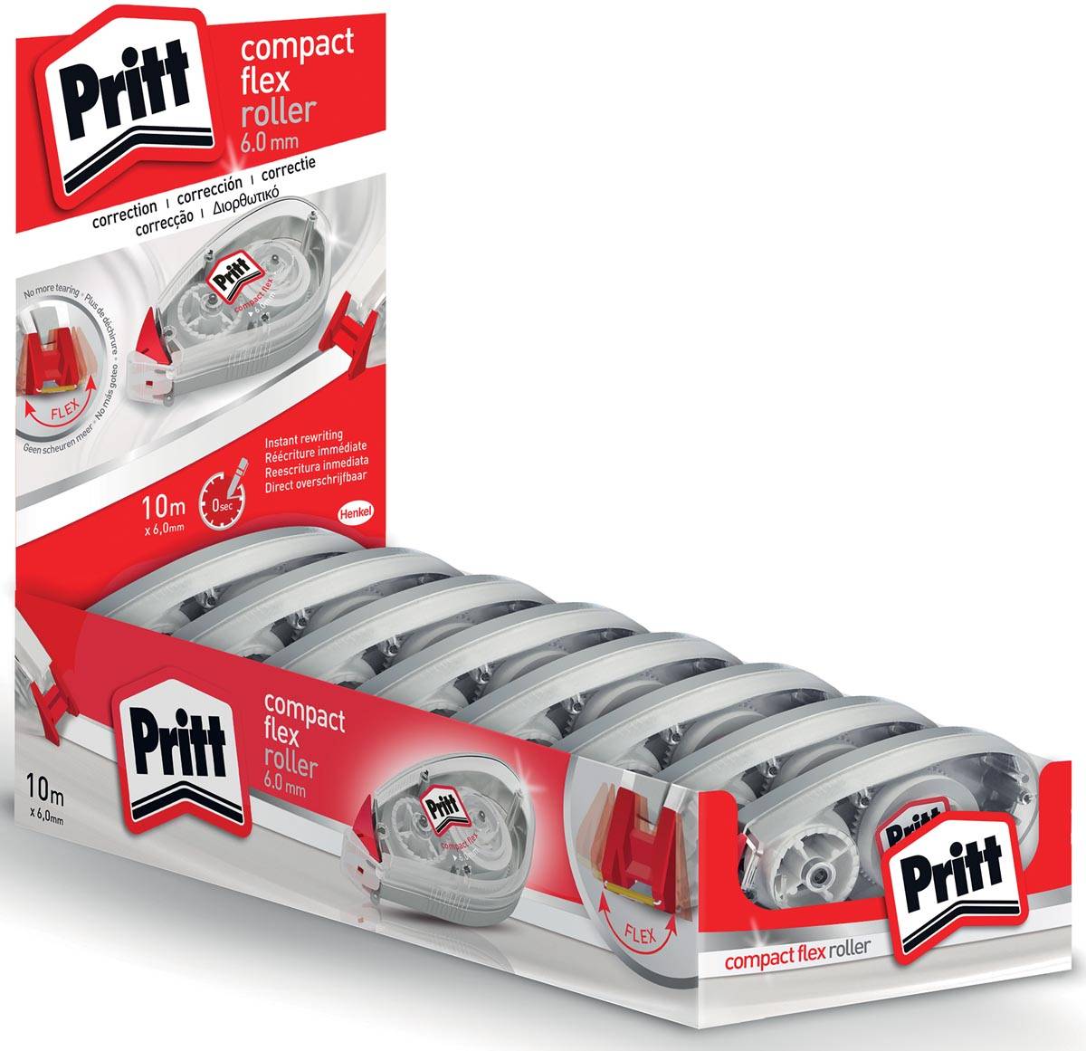 Nastro correttore Pritt Compact Flex 6 mm x 10 m - Punta flessibile - Correzione-1
