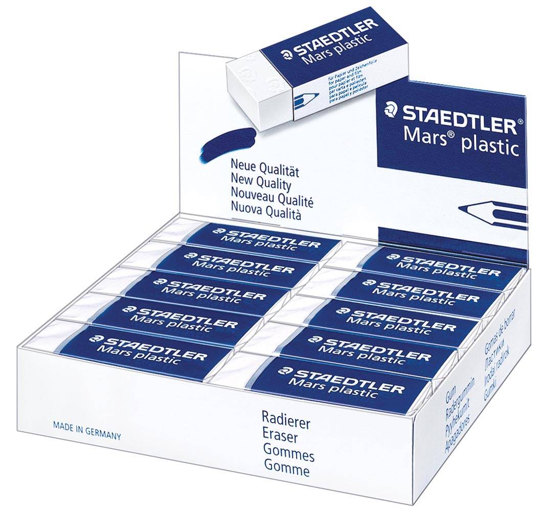 Staedtleler Mars Plastic 526 50 Elimina gomma - plastica - alta precisione - colore bianco-1