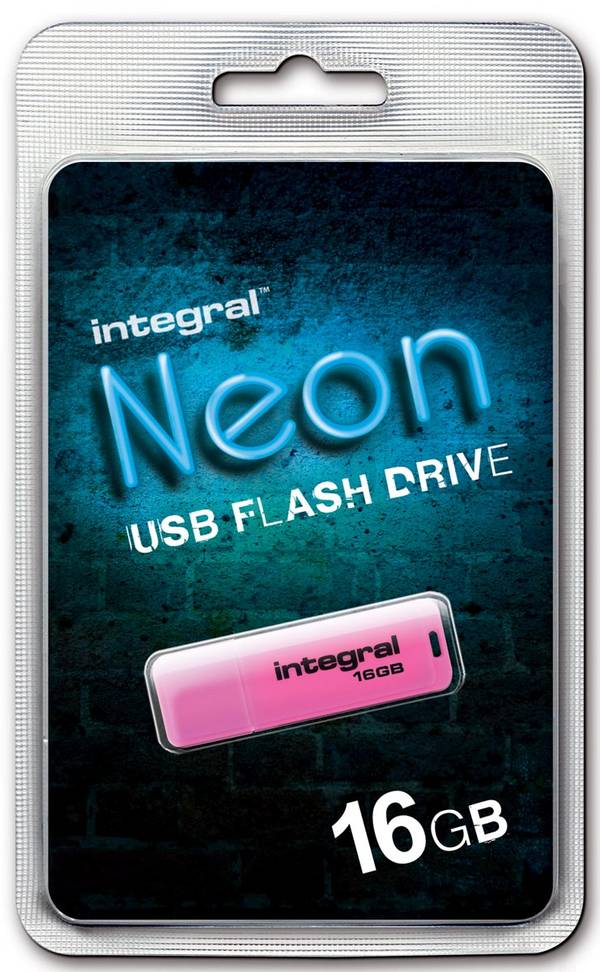 Integral 16GB USB2.0 DRIVE NEON PINK unità flash USB USB tipo A 2.0 Rosa