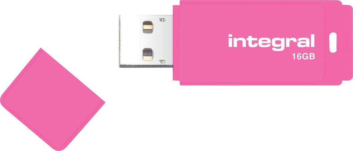 Integral 16GB USB2.0 DRIVE NEON PINK unità flash USB USB tipo A 2.0 Rosa-1