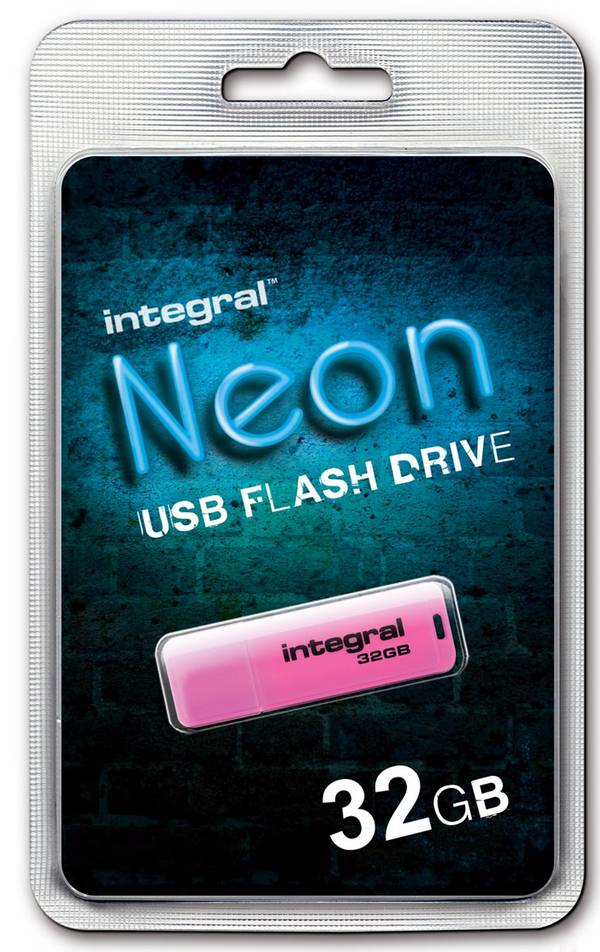 Integral 32GB USB2.0 DRIVE NEON PINK unità flash USB USB tipo A 2.0 Rosa