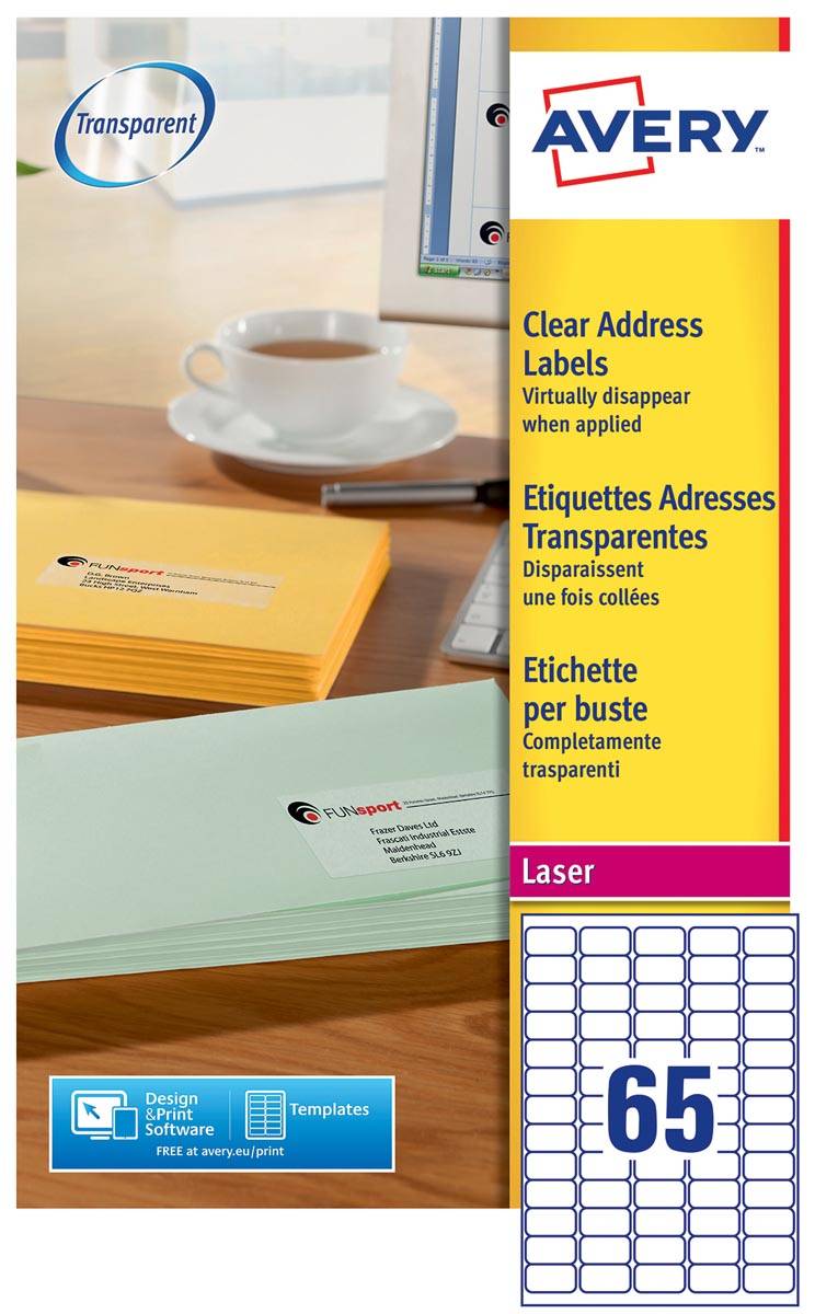 Etichette universali AVERY Zweckform L7551-25 38,1 x 21,2 mm bianco-2