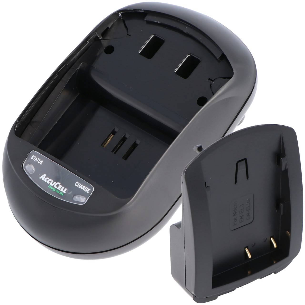 Caricabatterie rapido AccuCell adatto per batteria Fuji NP-150-0