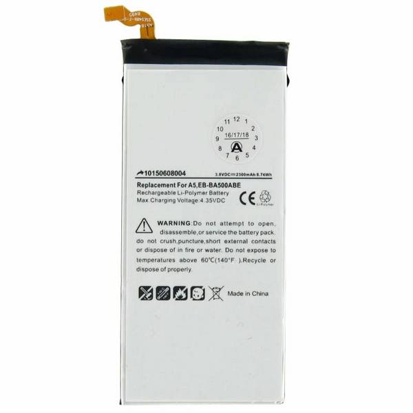 Batteria adatta per Samsung Galaxy A5, EB-BA500ABE 3,8 Volt 2300 mAh, con strumenti