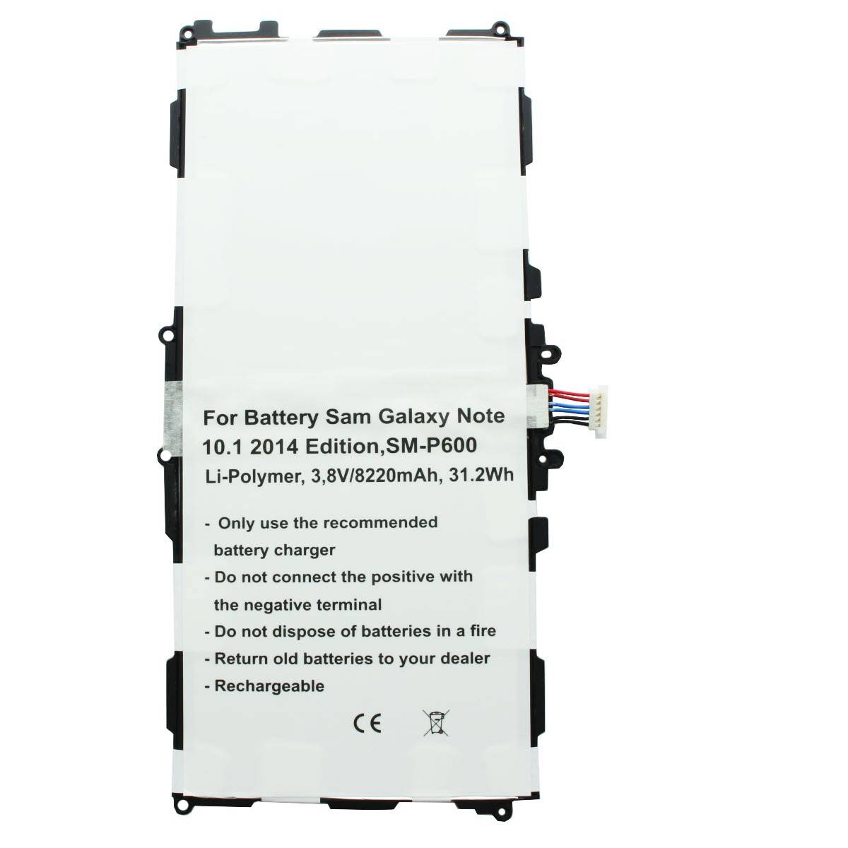 Batteria adatta solo per Samsung Galaxy Note 10.1 2014 Edition SM-P600 batteria T8220E-0