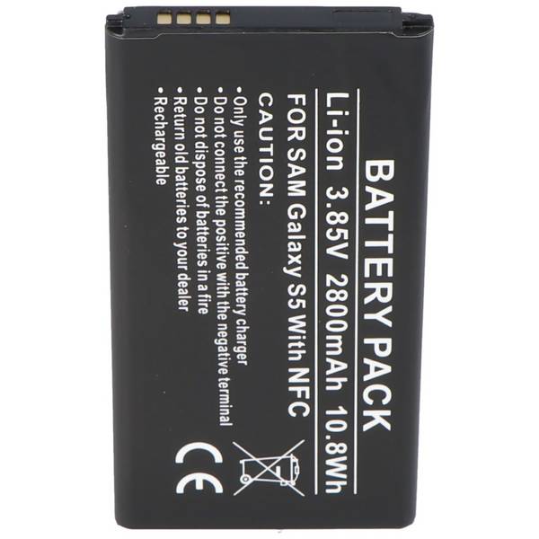 Batteria Samsung Galaxy S5 come batteria replica di AccuCell con 2800 mAh con NFC