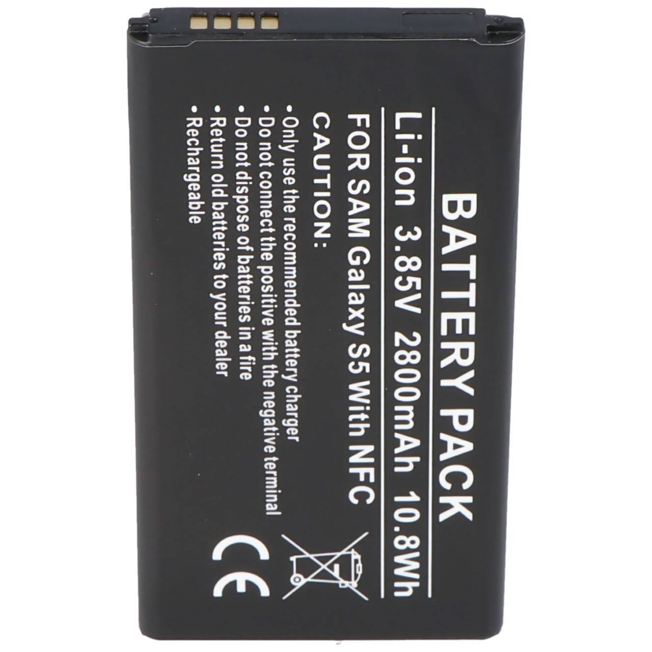 Batteria Samsung Galaxy S5 come batteria replica di AccuCell con 2800 mAh con NFC-0