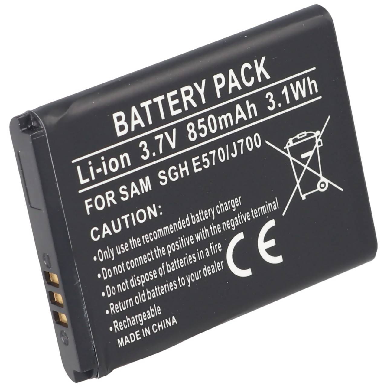 Batteria adatta per batteria Samsung SGH-E570, batteria Samsung SGH-J700 AB503442BECSTD-0