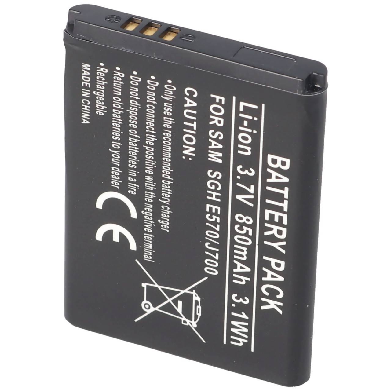 Batteria adatta per batteria Samsung SGH-E570, batteria Samsung SGH-J700 AB503442BECSTD-2