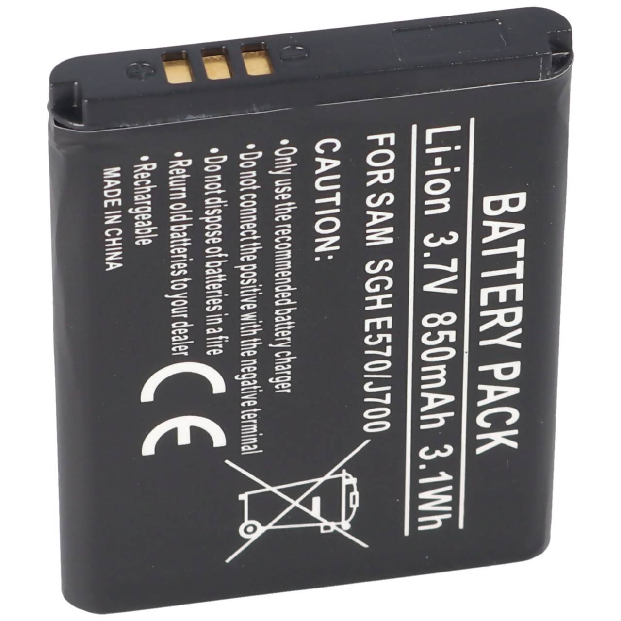 Batteria adatta per batteria Samsung SGH-E570, batteria Samsung SGH-J700 AB503442BECSTD-3