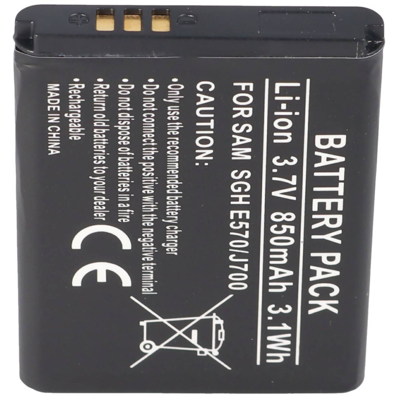 Batteria adatta per batteria Samsung SGH-E570, batteria Samsung SGH-J700 AB503442BECSTD-4