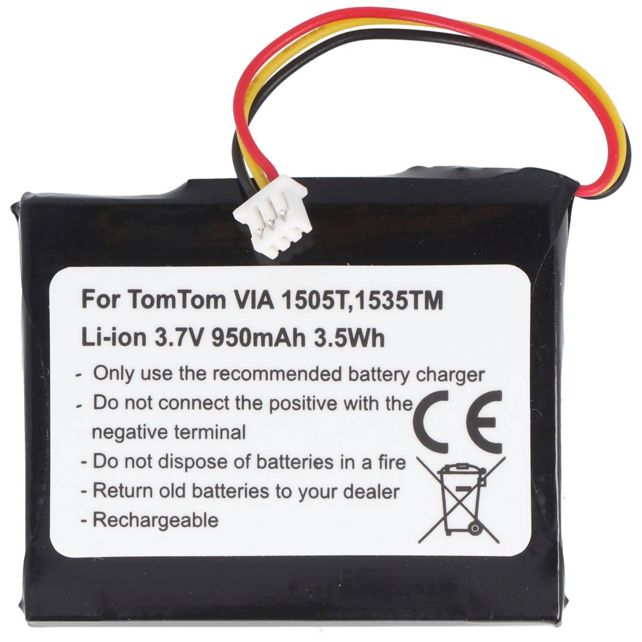 Batteria replica TomTom VIA 1505T, 1335TM di AccuCell-1