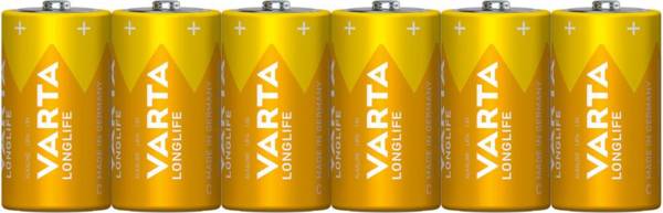 Batteria Varta alcalina, baby, C, LR14, 1,5 V lunga durata, confezione in alluminio (confezione da 6)