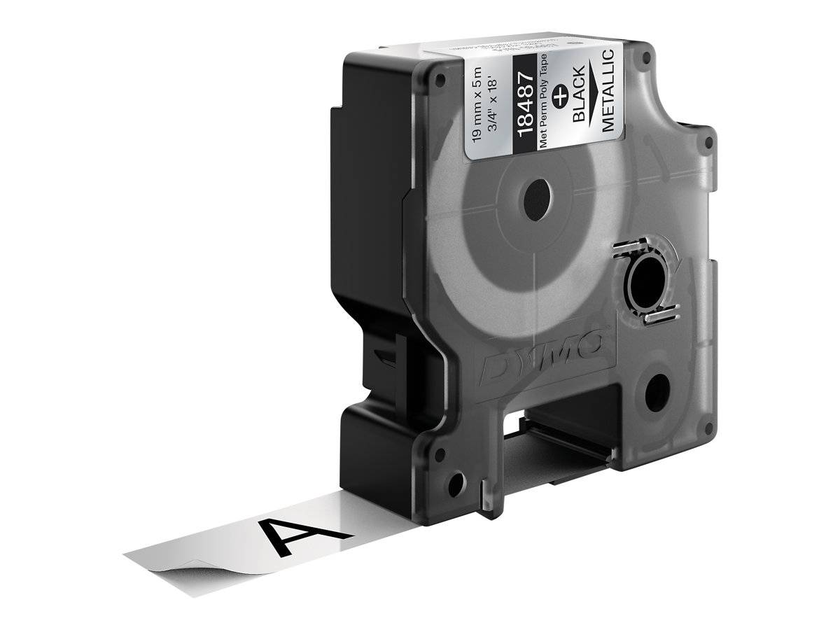 DYMO 19mm RHINO Permanent Polyester - Schwarz auf grau - Polyester - D1 - Belgien - Box (S0718200)-1