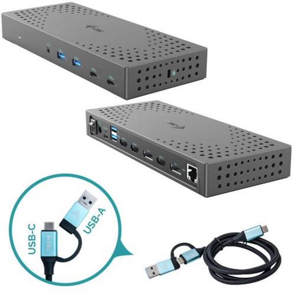 i-tec CATRIPLE4KDOCKPD2UK replicatore di porte e docking station per notebook Ca