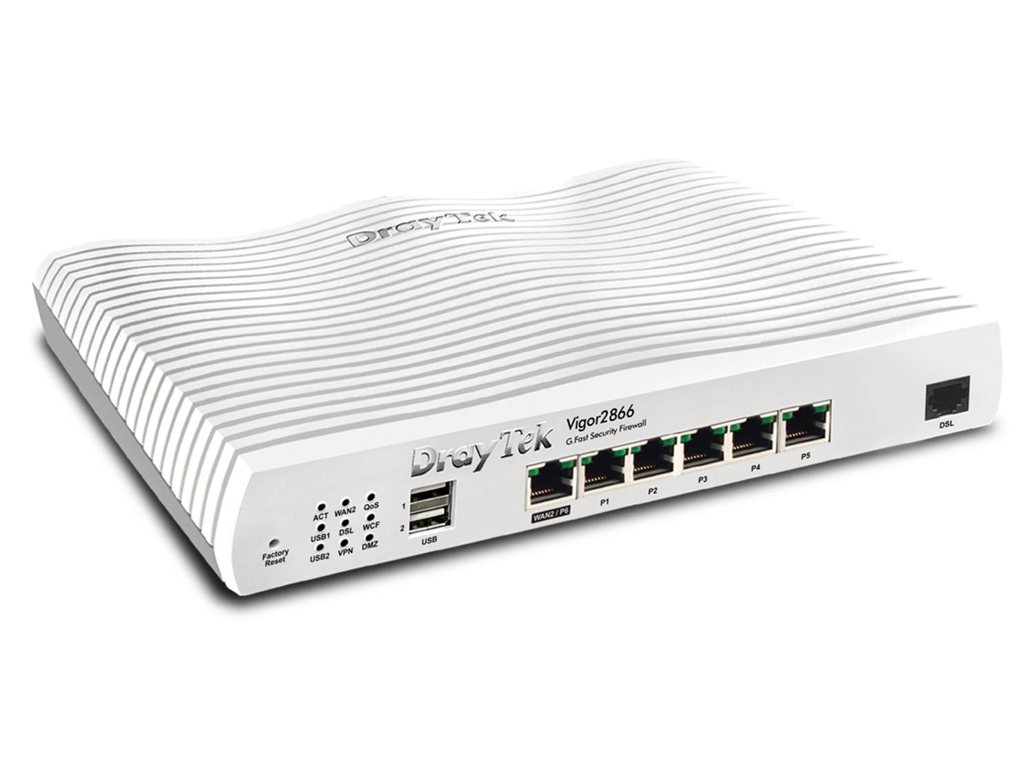 Draytek Vigor 2866 - Router - DSL-Modem - 5-Port-Switch - GigE - WAN-Ports: 2 - wandmontierbar (V2866-DE-AT-CH)-4
