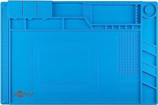 Goobay Tappetino per saldatura in silicone tappeto da lavoro flessibile per saldature, riparazioni e lavori manuali sic-0