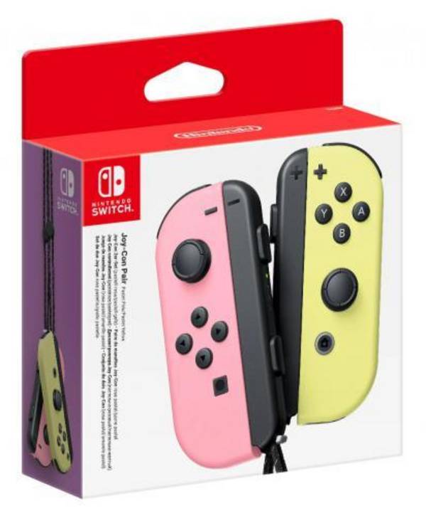 NINTENDO SWITCH SET 2 CONTROLLER WIRELESS JOY-CON DESTRO SINISTRO ROSA/GIALLO PASTELLO