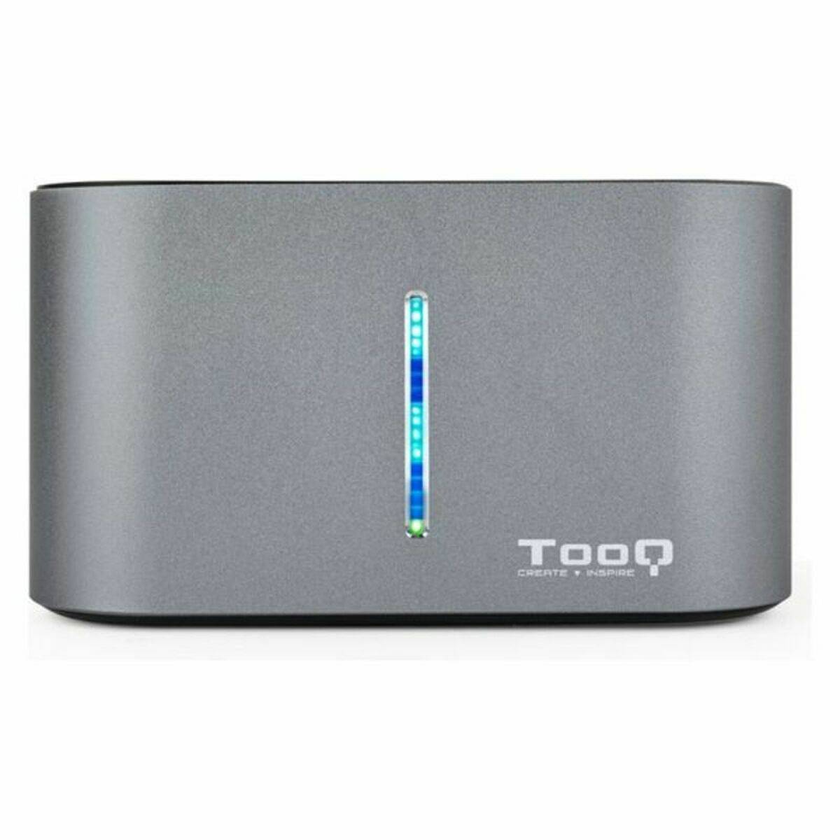 Tooq Docking Station USB 3.0/3.1 Gen 1 - HDD/SSD 2.5", 3.5" SATA - Pulsante Clonazione - Colore Grigio/Nero-0