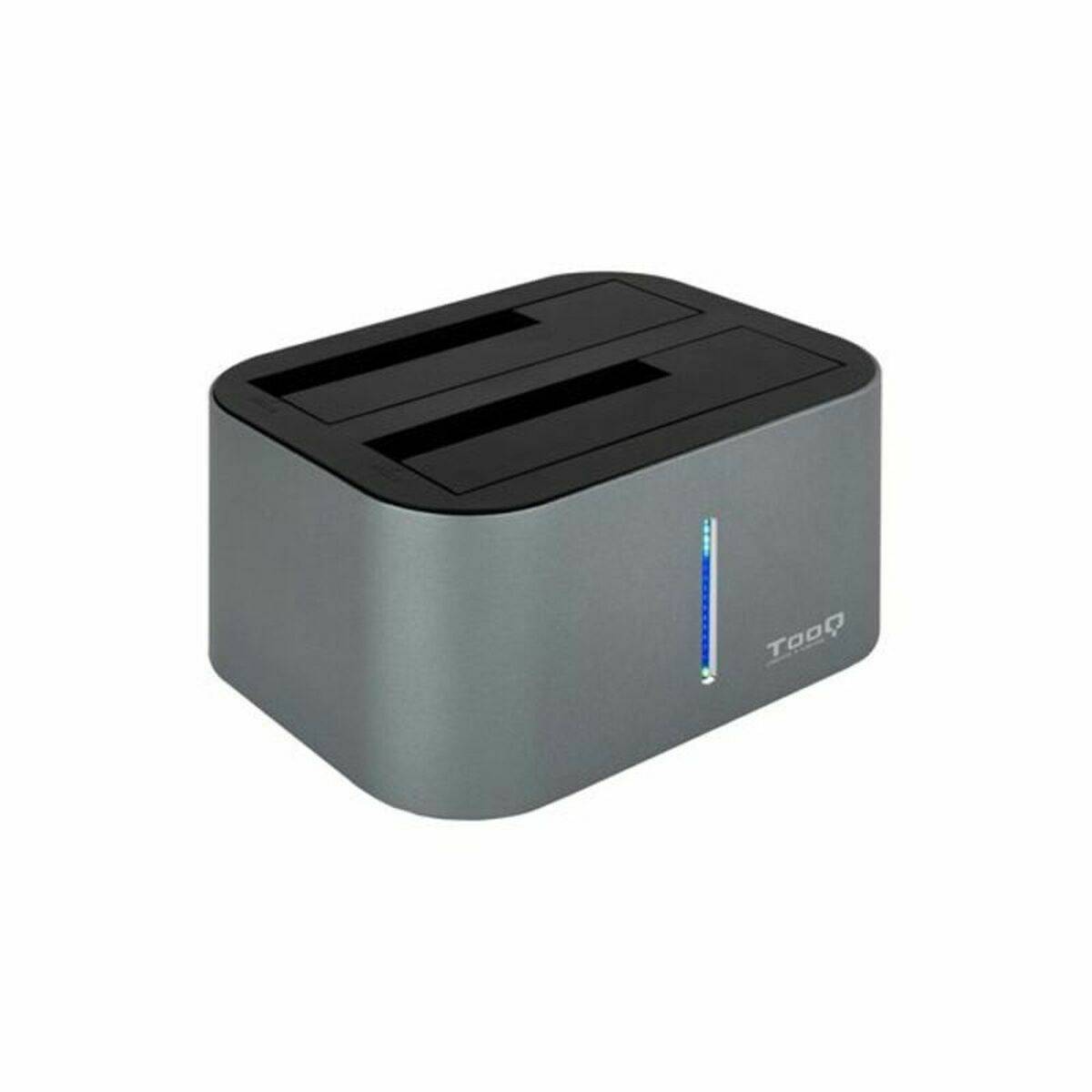 Tooq Docking Station USB 3.0/3.1 Gen 1 - HDD/SSD 2.5", 3.5" SATA - Pulsante Clonazione - Colore Grigio/Nero-3