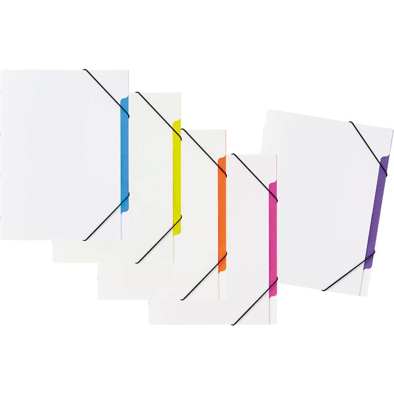 Cartelle PAGNA biancoTrend PP fs 5 pezzi DIN A4 5 volte colori assortiti-0