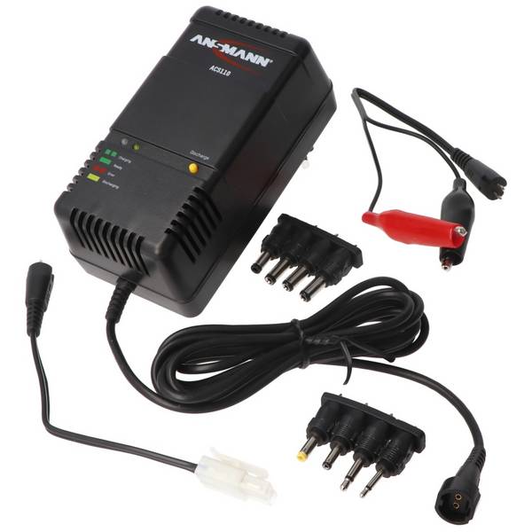 Caricabatterie ACS NiMH per batterie da 1,2 Volt a 12 Volt, ad es. Racing Pack 7,2 V