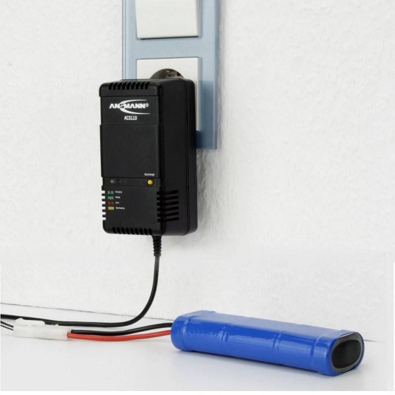 Caricabatterie ACS NiMH per batterie da 1,2 Volt a 12 Volt, ad es. Racing Pack 7,2 V-2