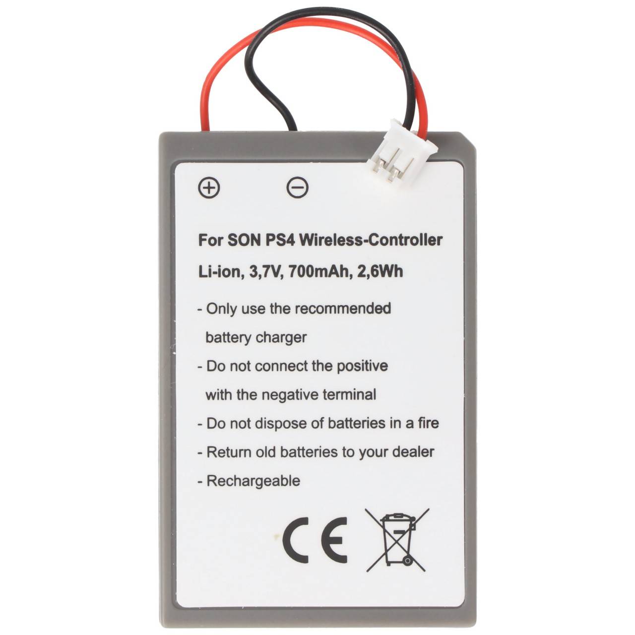 Batteria adatta per il controller PlayStation PS4, 3,7 volt con 700 mAh-0