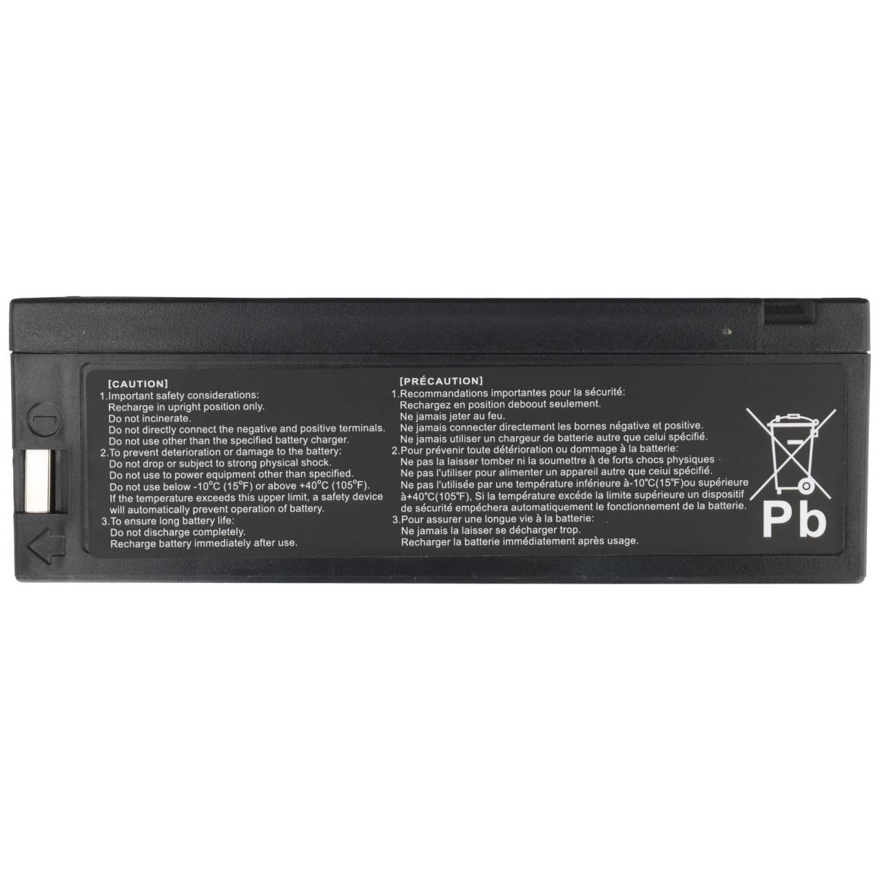 Batteria al piombo AKKUmed adatta per Criticon Dinamap Pro 100, 200, 300, 400BP - 12 V 2100 mAh 180x60x23 mm-1