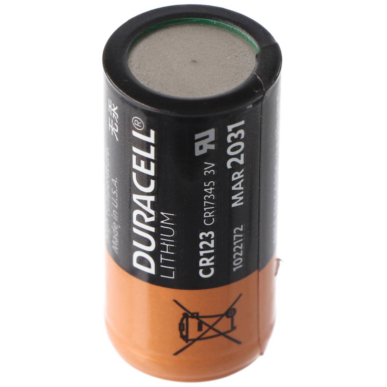 Batteria Duracell Litio, CR123A, 3V Foto, Ultra, Bulk (1-Pack)-3