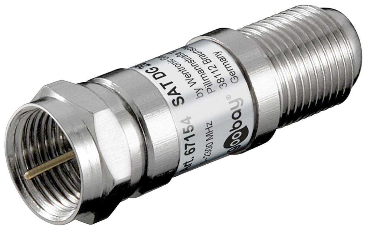 Goobay SAT attenuatore 20 dB - connettore F> presa F-1
