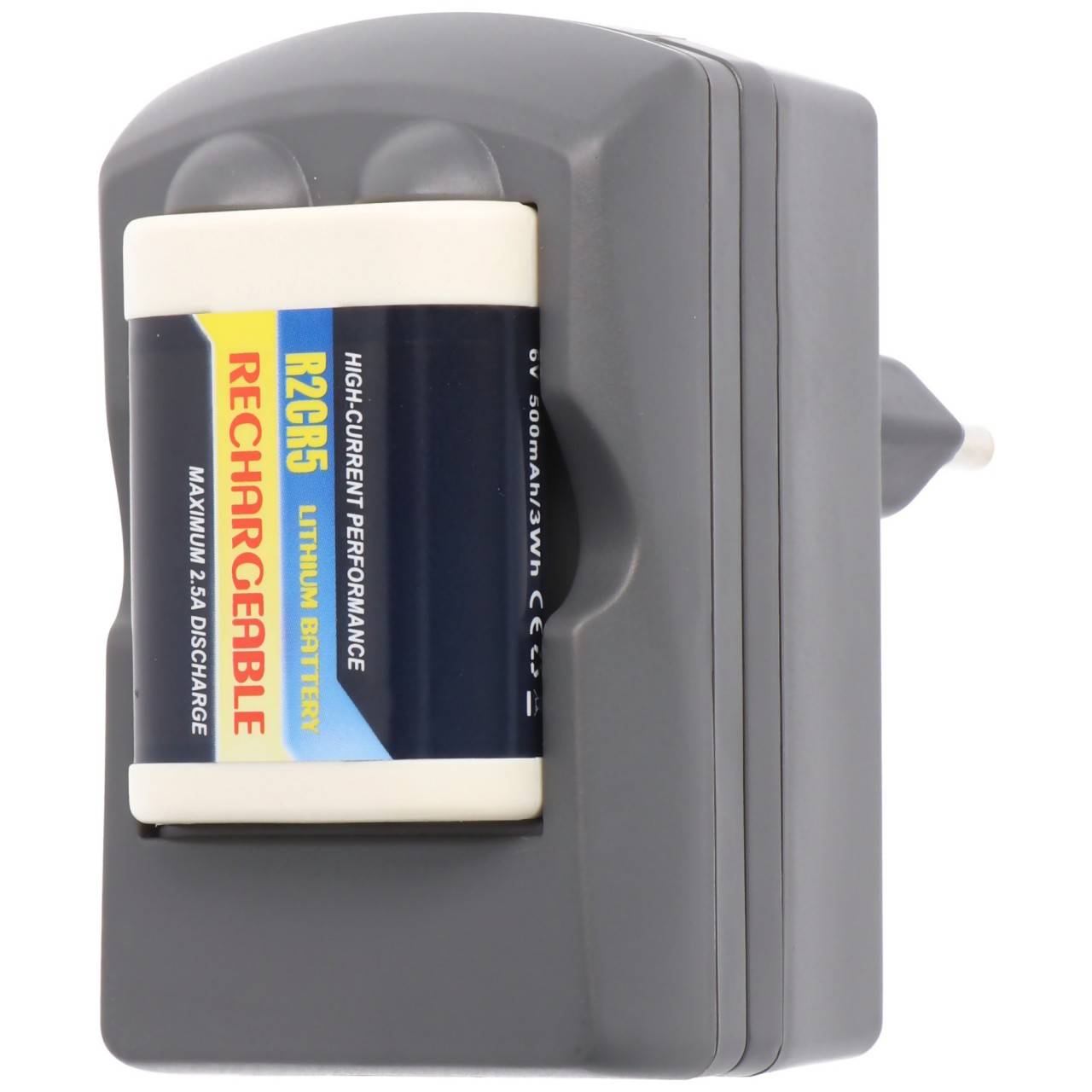 Caricabatterie rapido 2CR5 PowerSet con batteria agli ioni di litio 2CR5, 2CR5M, 2-CR5 M-0