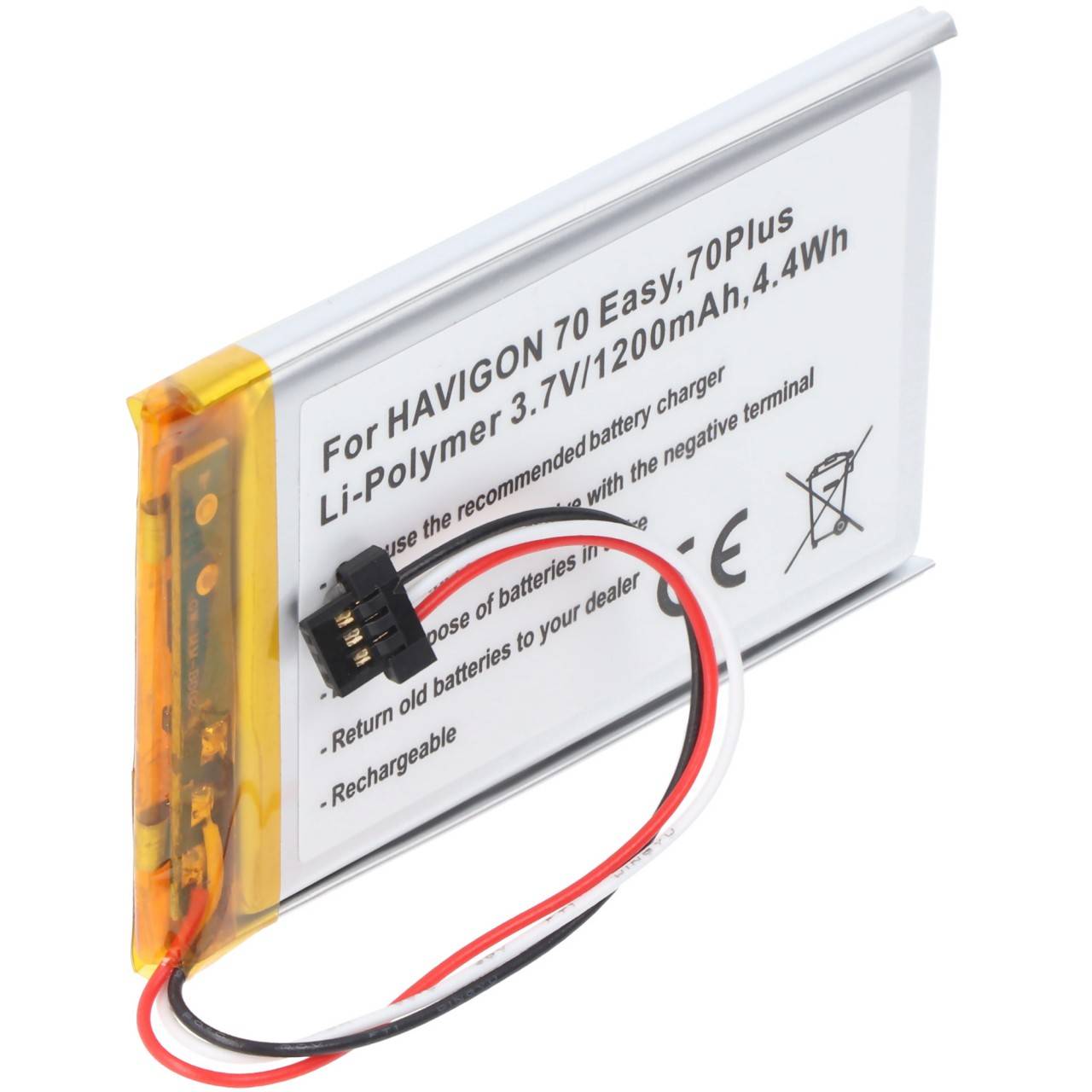 Batteria AccuCell adatta per la batteria NAVIGON 70 Easy, 70 Plus-0