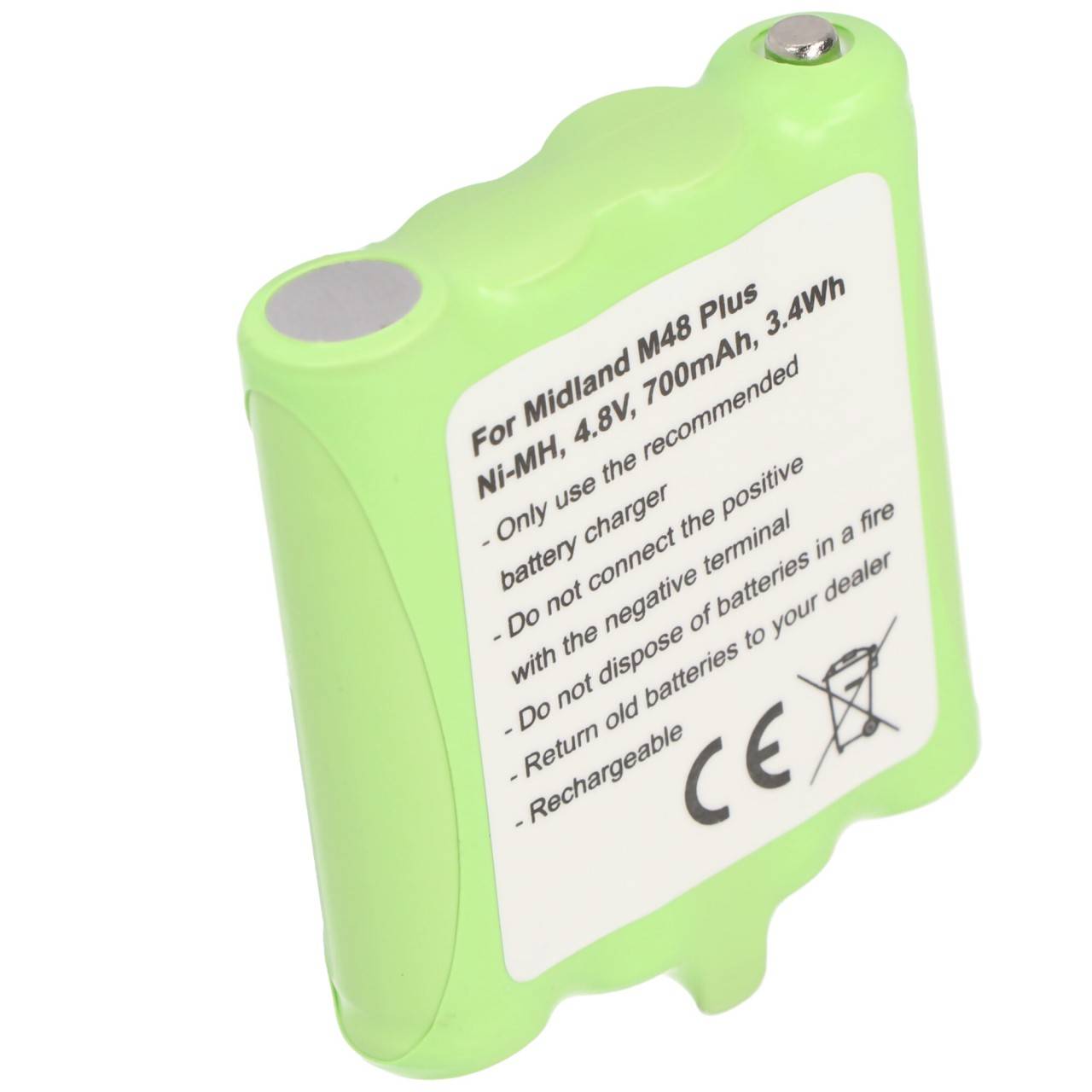 Batteria adatta per Midland G6, G8, M24, M48, M48 Plus, M99, M99 Plus, BATT6R, PB-G8-0