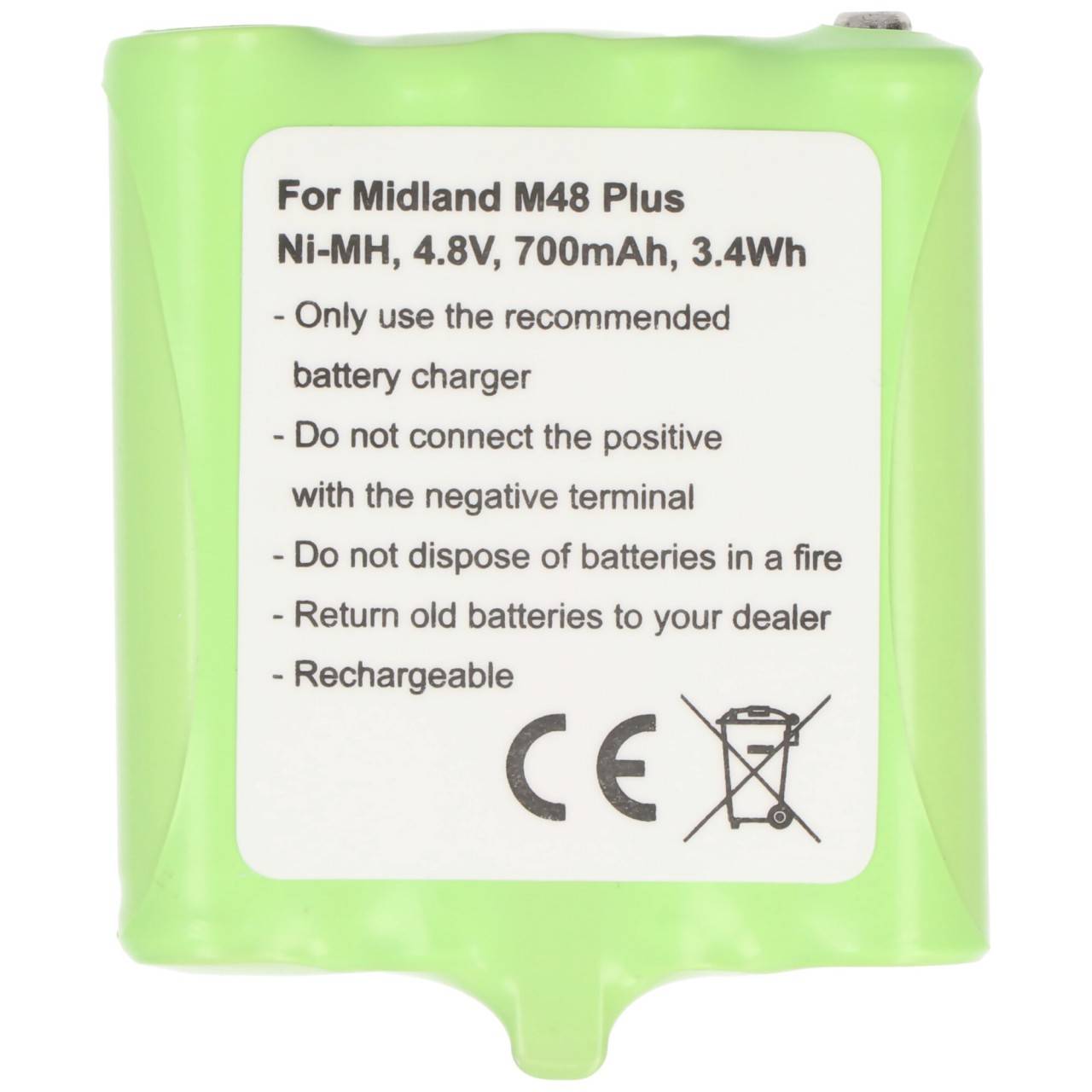 Batteria adatta per Midland G6, G8, M24, M48, M48 Plus, M99, M99 Plus, BATT6R, PB-G8-3