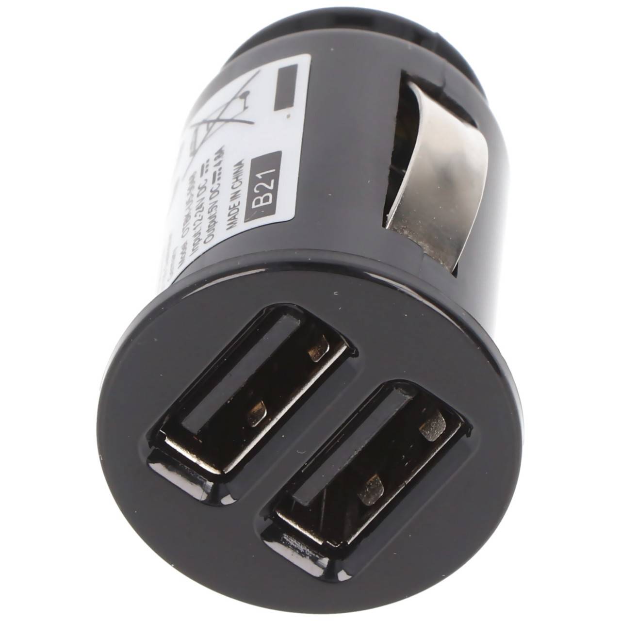Caricabatteria da auto AccuCell USB - Dual USB - 4.8A con Auto-ID - nero - PICCOLO-4