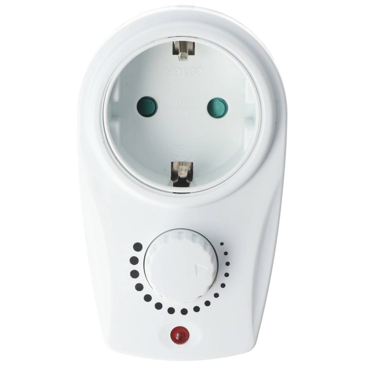 Interruttore intermedio 1x contatto di protezione bianco con dimmer-1