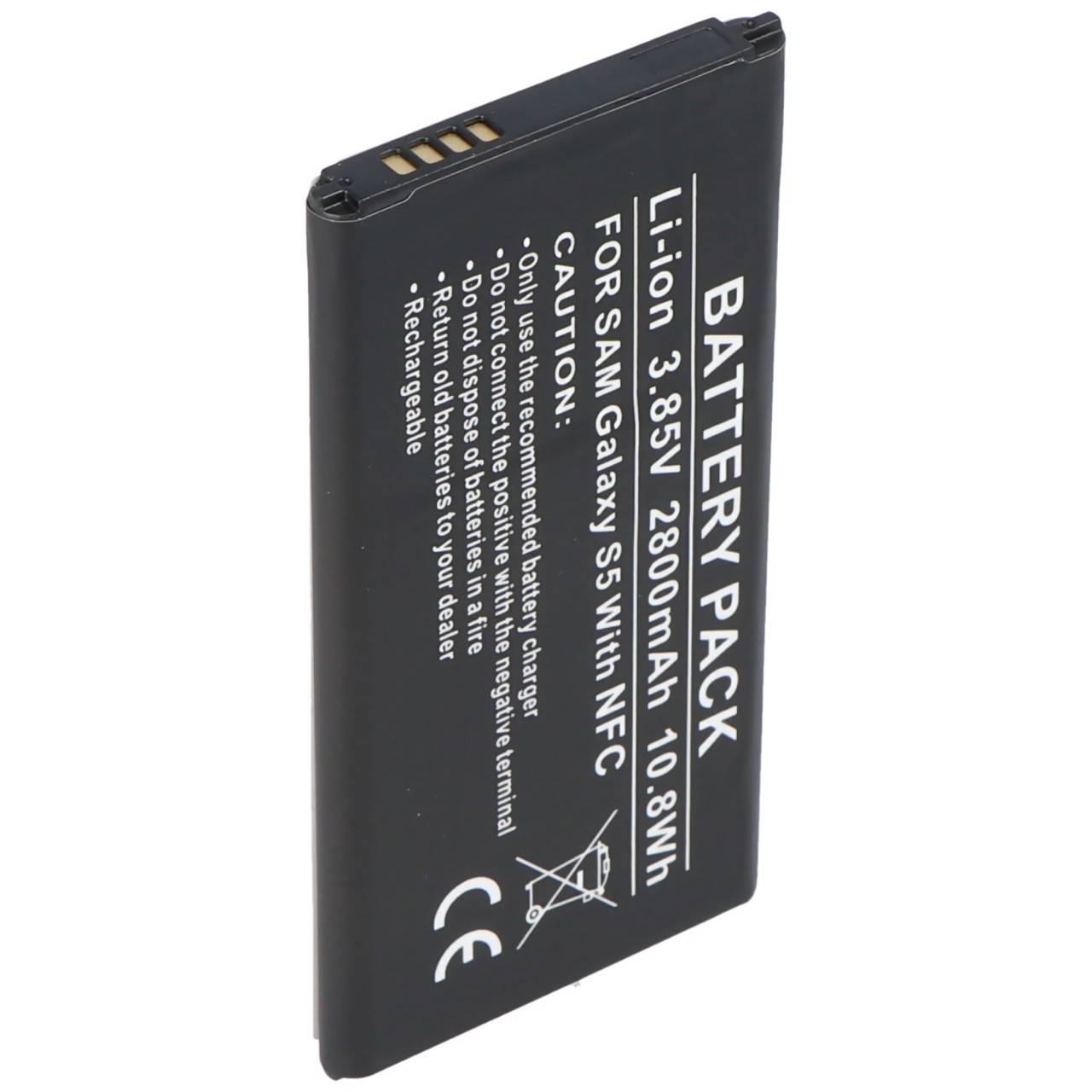 Batteria Samsung Galaxy S5 come batteria replica di AccuCell con 2800 mAh con NFC-1