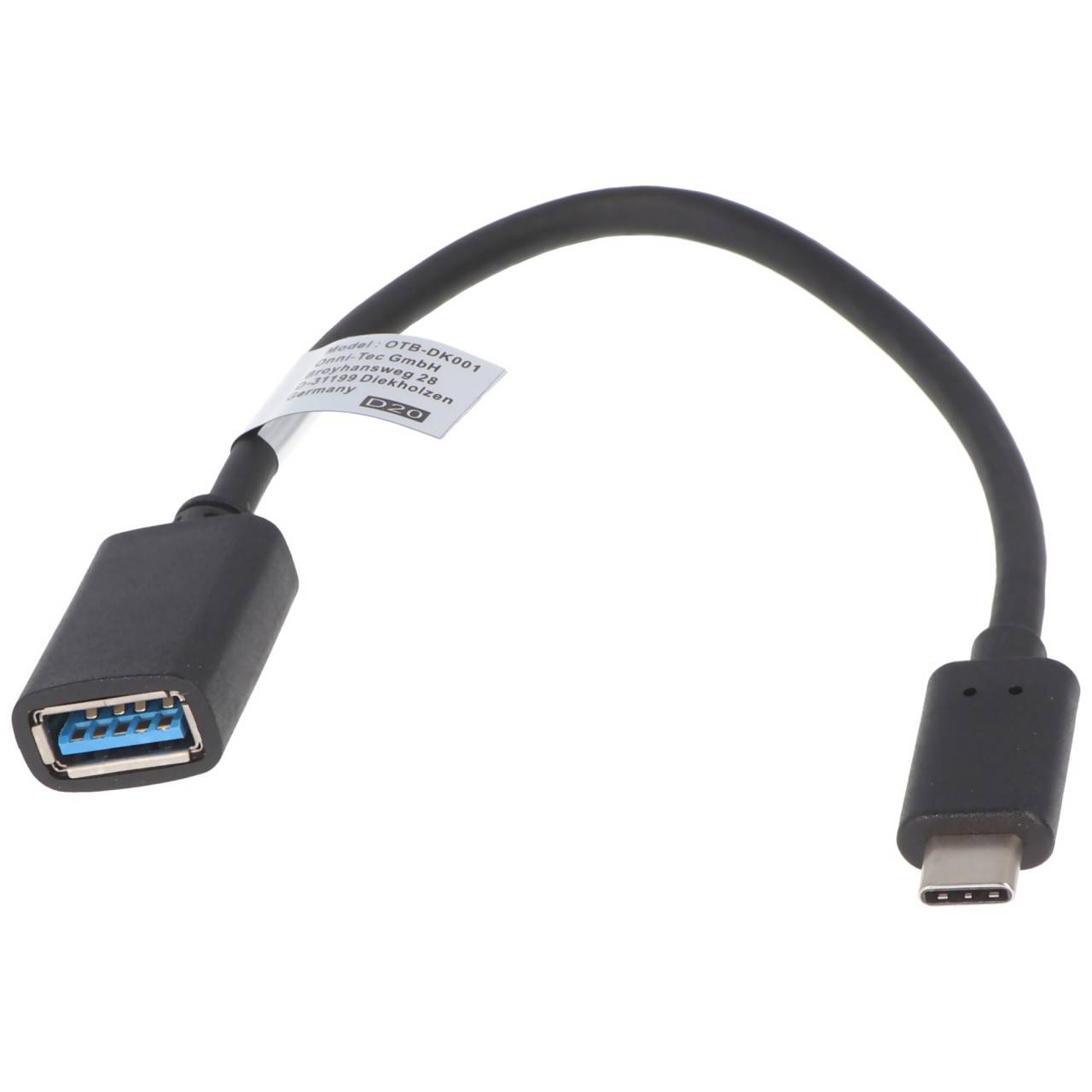 Adattatore AccuCell compatibile con USB tipo C (USB-C) maschio a USB-A 3.0 femmina - con cavo - supporto OTG-2