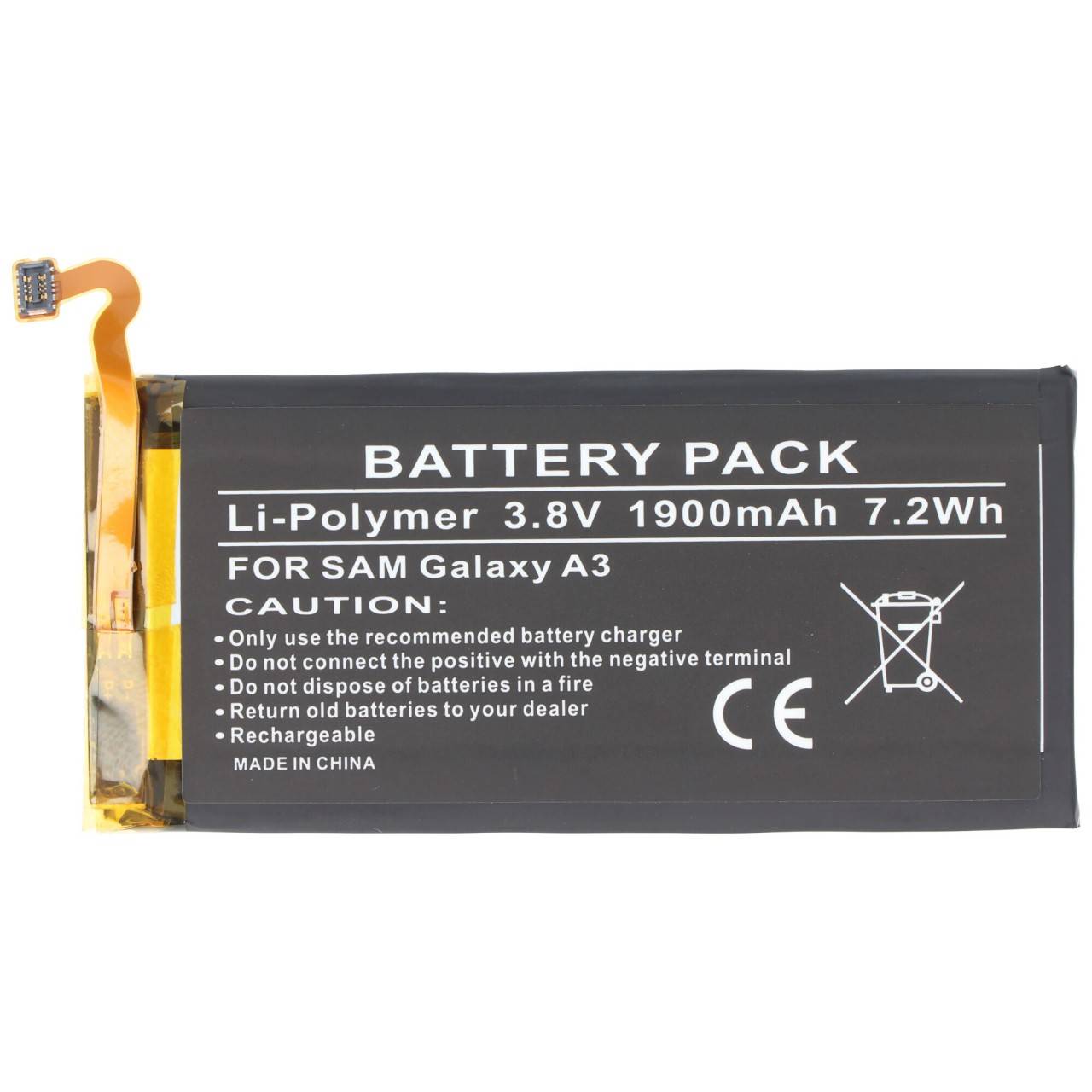 Batteria di ricambio EB-BA300ABE per Samsung Galaxy A3 3,8 Volt 1900 mAh-2