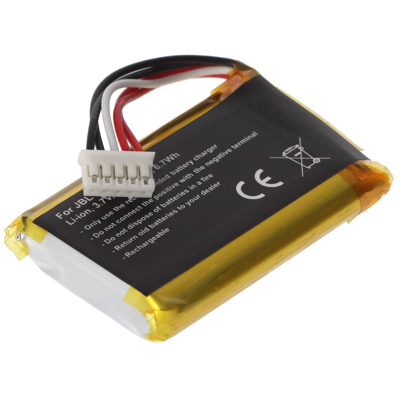 Batteria adatta per JBL Charge Flip 2, JN151PH13849 3,7 Volt 1800 mAh 6,7 Wh Dimensioni circa 56,5x29,5x10mm-0