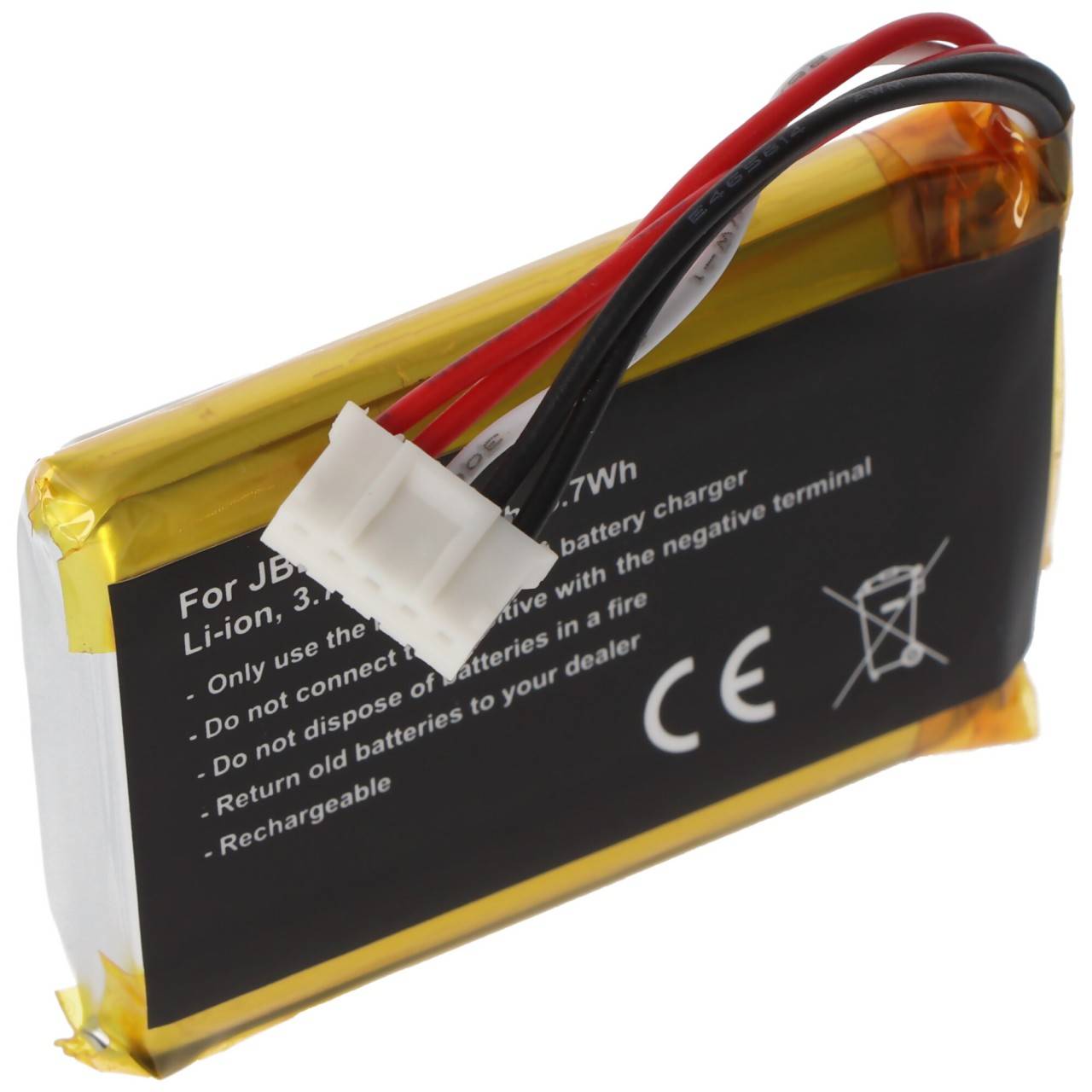 Batteria adatta per JBL Charge Flip 2, JN151PH13849 3,7 Volt 1800 mAh 6,7 Wh Dimensioni circa 56,5x29,5x10mm-1